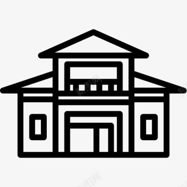 地产别墅建筑家庭住宅图标