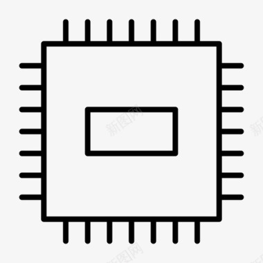 RFID芯片微芯片硬件处理器图标