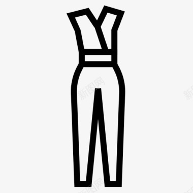 女性服装长裤套装服装时尚图标