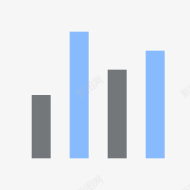 彩色柱图柱图图标