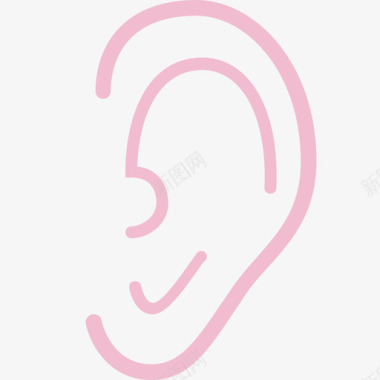 线性装饰耳朵图标