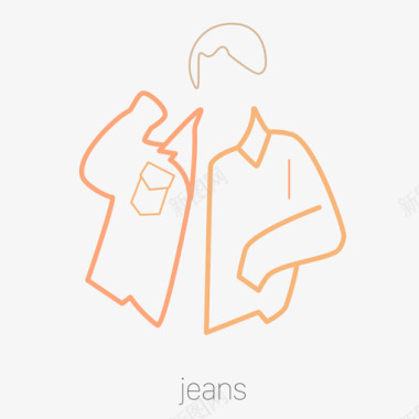 中国风服饰jeans图标