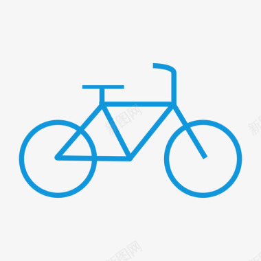 线性插画自行车图标