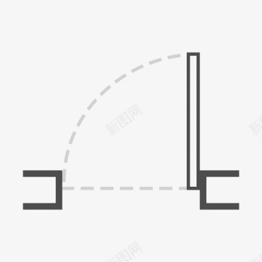 门窗图例单开门图标