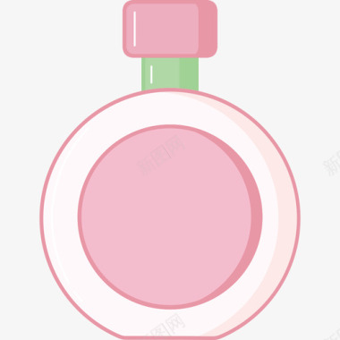 矢量粉色水彩香水彩图标