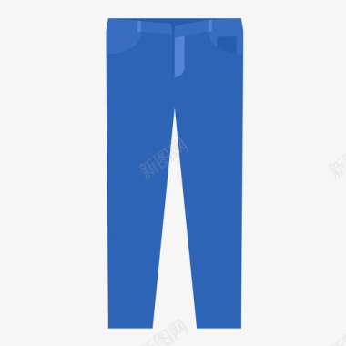 服装女性服装icon纯色版牛仔裤图标