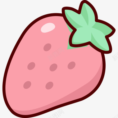 草莓背景草莓干图标