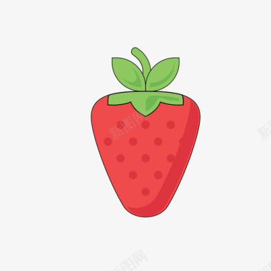 矢量图草莓干图标