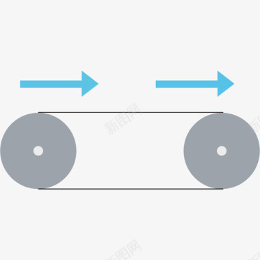 天然气输送输送带单步图标
