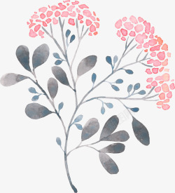 本子包装小清新手绘水彩植物叶子花卉贺卡包装手账本子装饰设计高清图片
