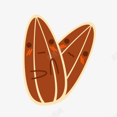 可爱的蜜蜂瓜子图标