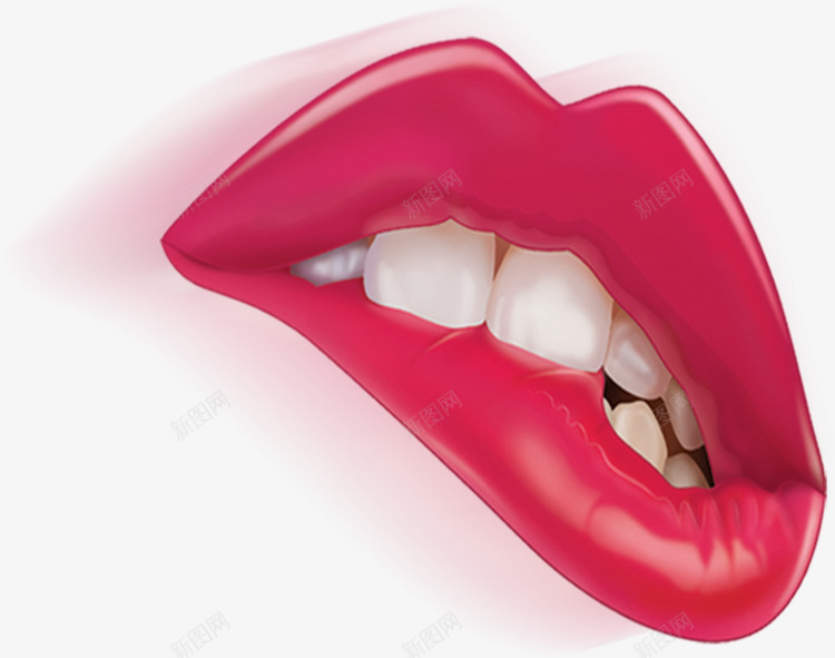 化妆嘴唇牙齿口红模板png免抠素材_88icon https://88icon.com 化妆 嘴唇 牙齿 口红 模板