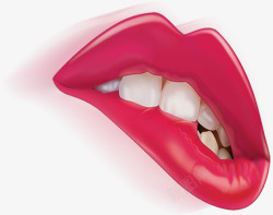 化妆嘴唇牙齿口红模板素材