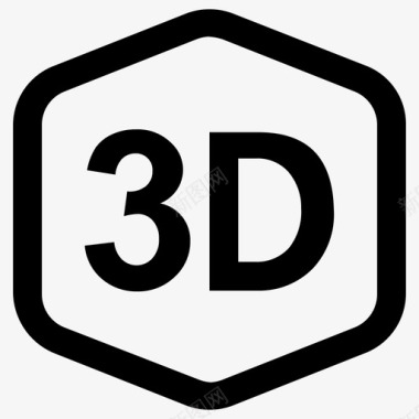 3D电视眼镜3D图标