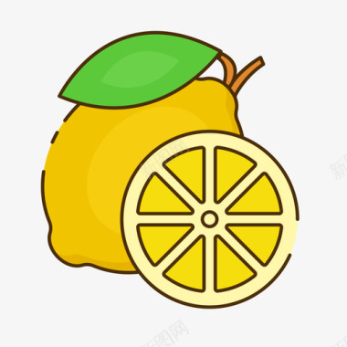可爱的蜜蜂柠檬干图标