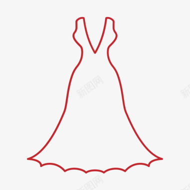 结婚礼服晚礼服图标