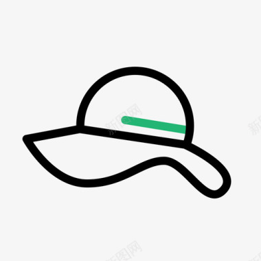绿色帽子png春季服装帽子图标