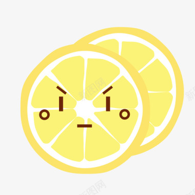 扁平柠檬片图标