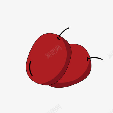 气泡标志红枣图标