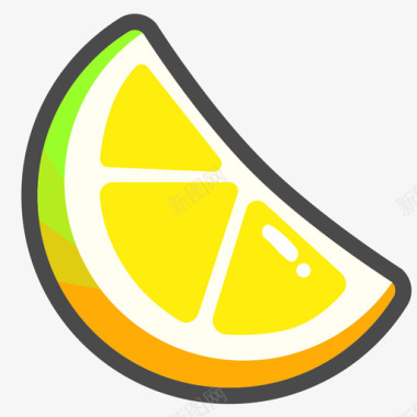 多色图标柠檬干图标
