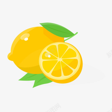 手绘素材柠檬图标