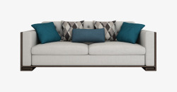 新中式风格三人沙发素材