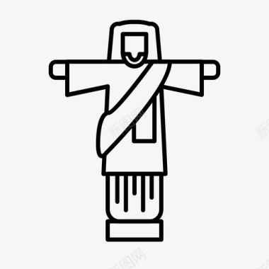 巴西旅游耶稣雕像巴西基督图标