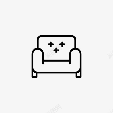 单人沙发沙发家具图标