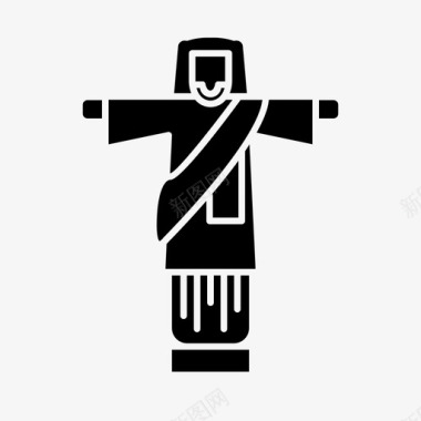 巴西旅游耶稣雕像巴西基督图标