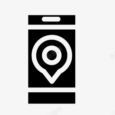 电话地址智能手机gps地址目的地图标