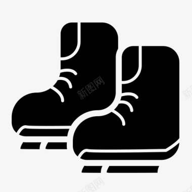滑雪鞋溜冰鞋冬季图标