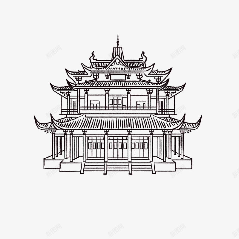 古建筑1png免抠素材_88icon https://88icon.com 古建筑