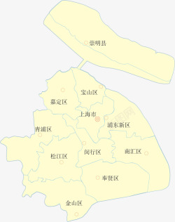 上海市矢量地图地图其他壁纸素材