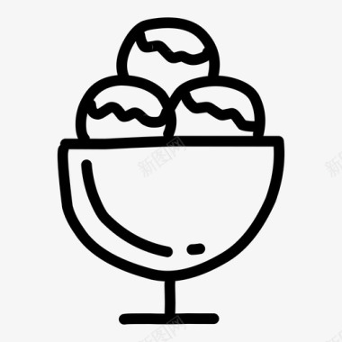 布丁冰淇淋饮料食物图标