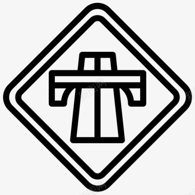 道路图标公路标志道路标志信号图标