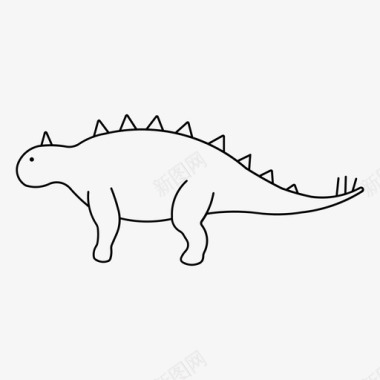 侏罗纪蔷薇龙动物恐龙图标