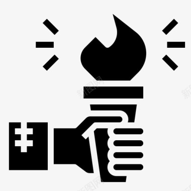 火焰图标火炬火焰海盗雕文图标
