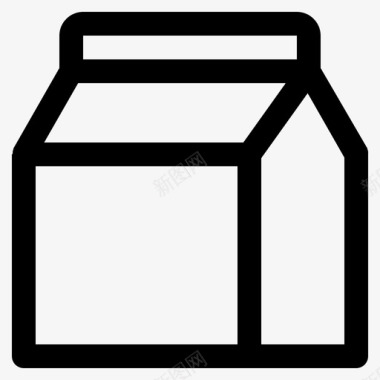 牛奶牛奶饮料纸箱图标