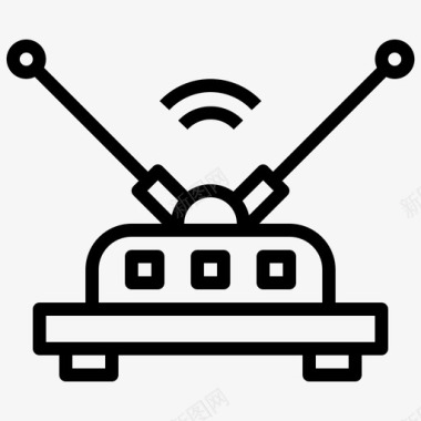 电视技术室内天线通信电子图标