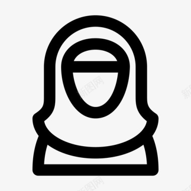 幸福女人节头巾头像穆斯林图标
