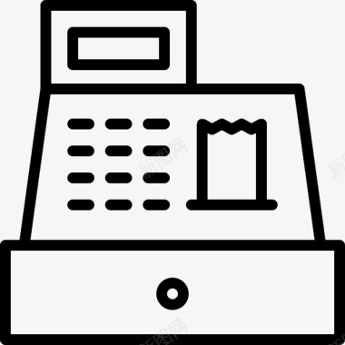 收据终端现金收银机图标