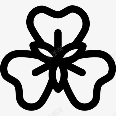 花植物花线图标