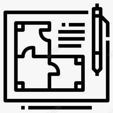 企业文化规划建筑蓝图设计图标