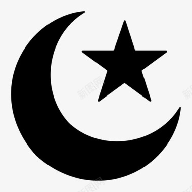 宗教伊斯兰教月亮图标