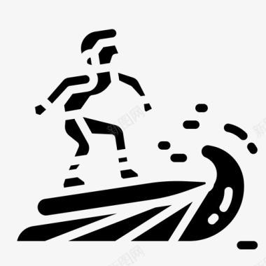 运动和比赛的体育馆冲浪冲浪板比赛图标