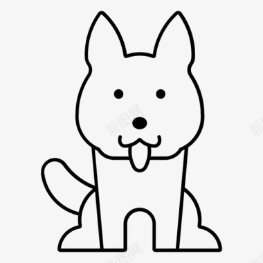 阿拉斯加雪橇犬动物狗图标