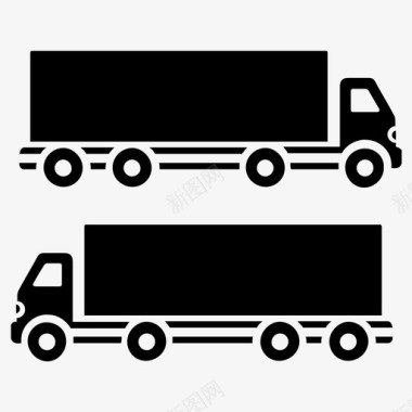 货物货运卡车集装箱卡车图标