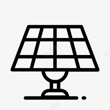 绿色电池太阳能电池板生态环境图标