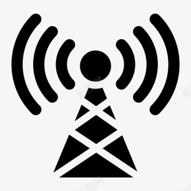 WiFi信号塔台基站信号图标