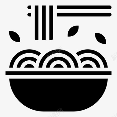 面条面条中国菜餐馆图标